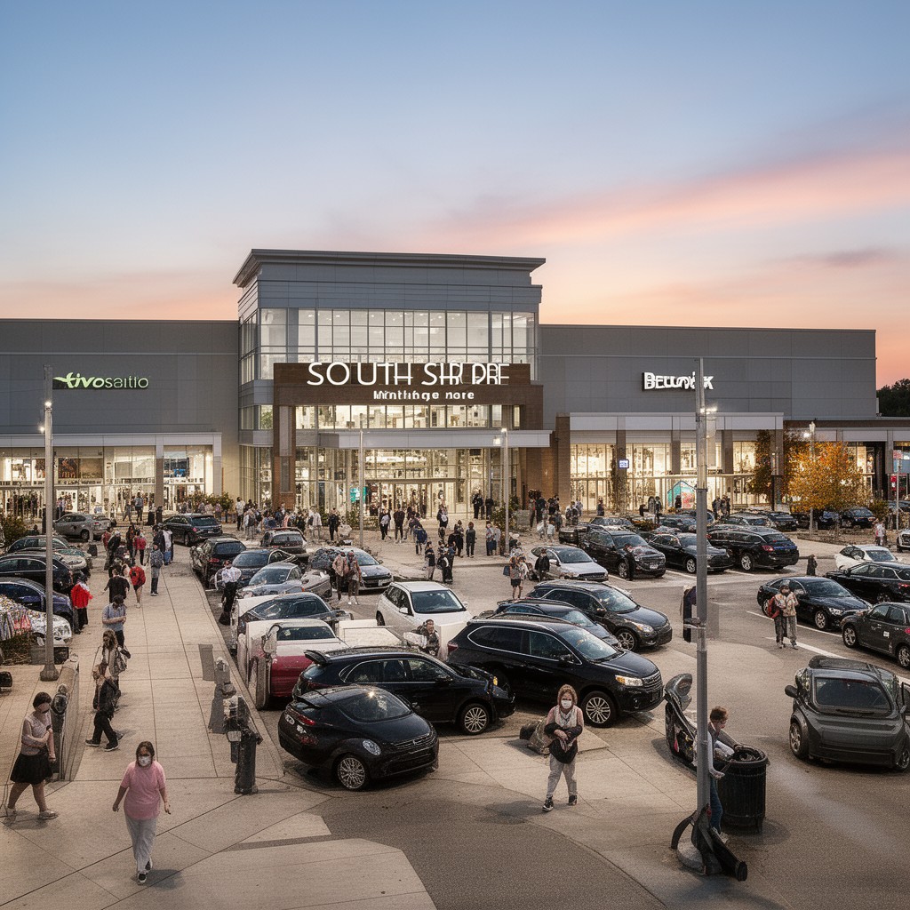 AI-generated illustration of South Shore Plaza