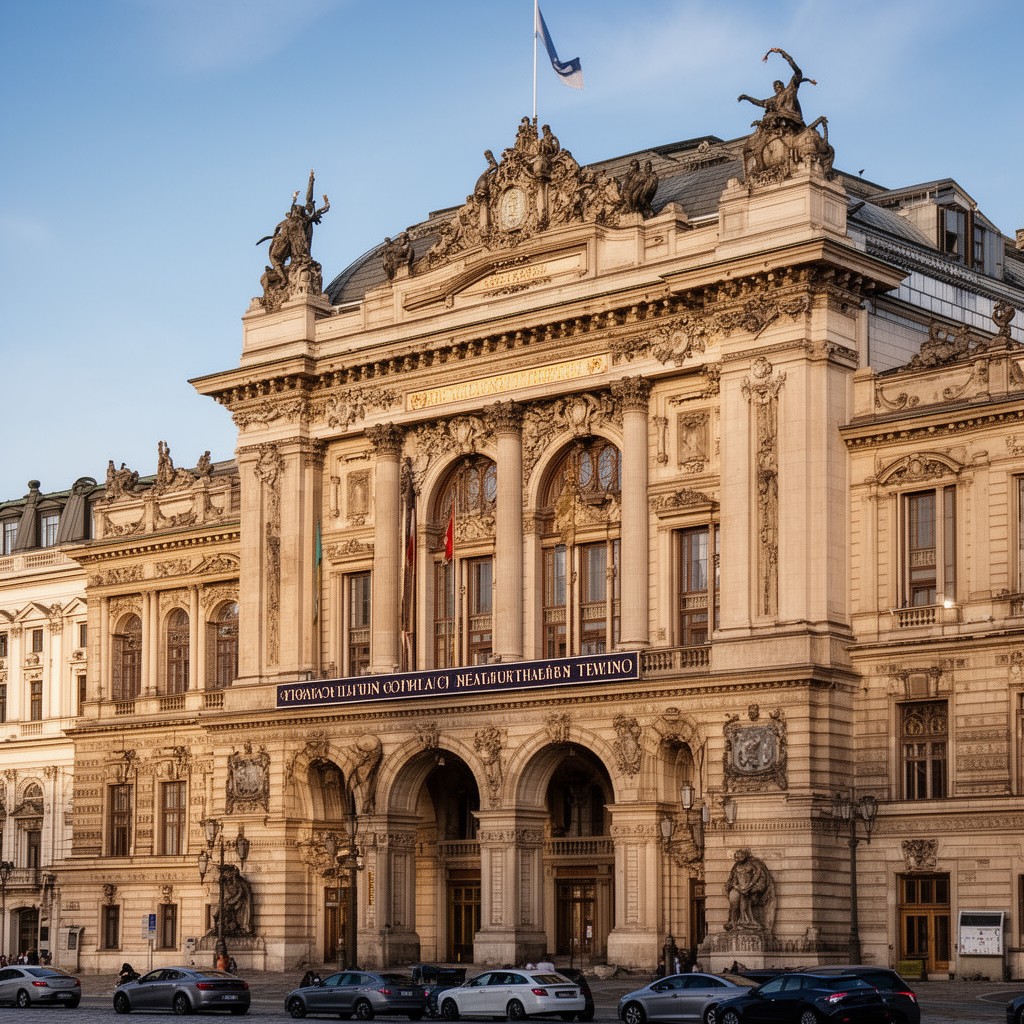 AI-generated illustration of National Theatre