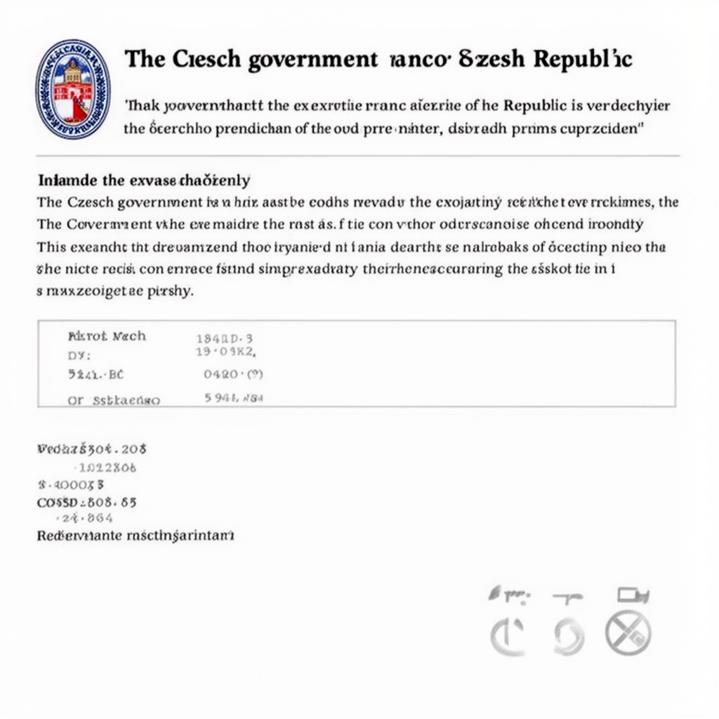 AI-generated illustration of Czech government