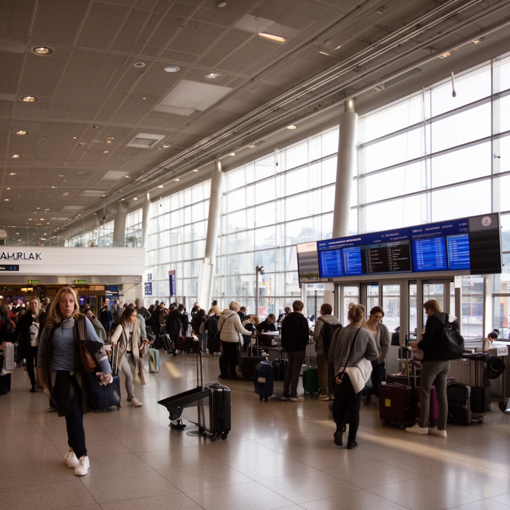 AI-generated illustration of Helsinki Airport