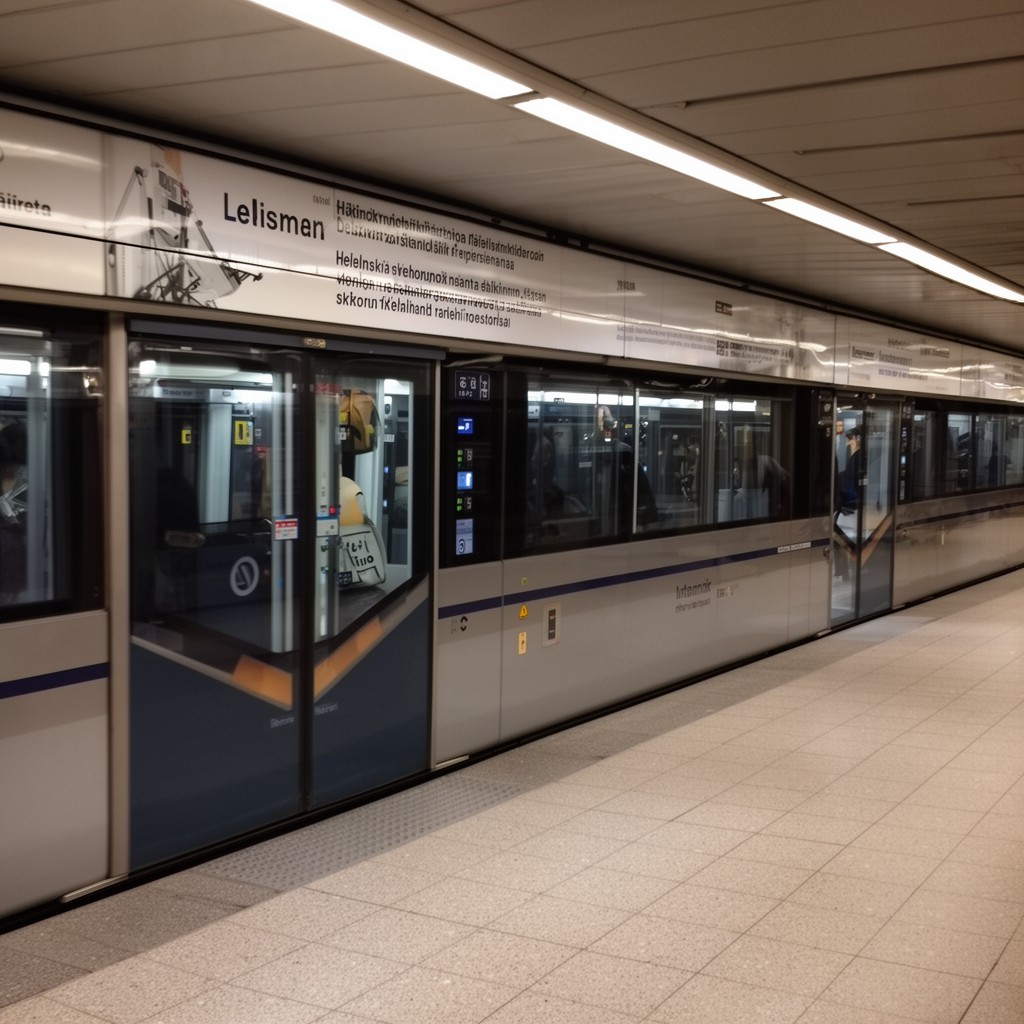 AI-generated illustration of Helsinki Metro