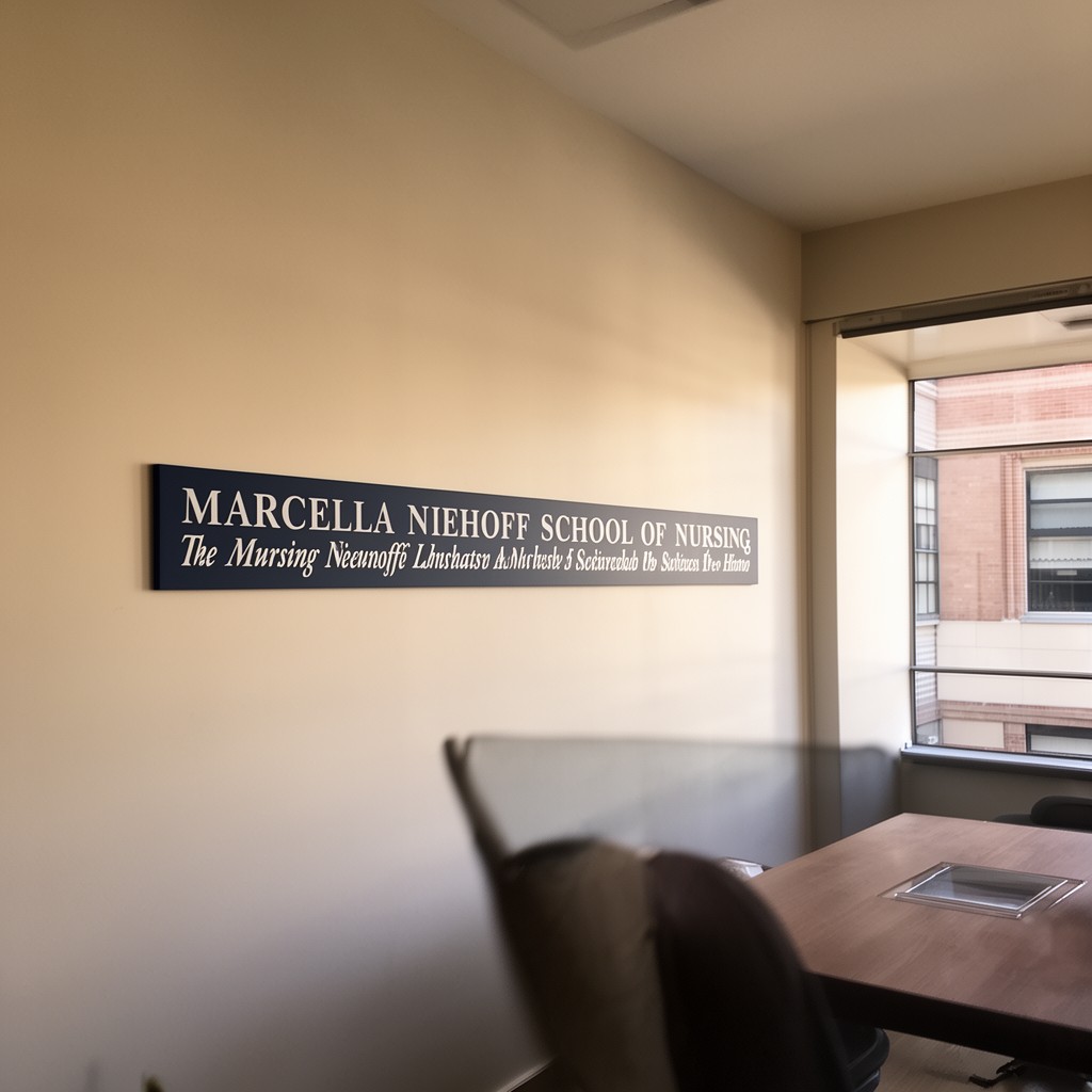 AI-generated illustration of Marcella Niehoff School of Nursing