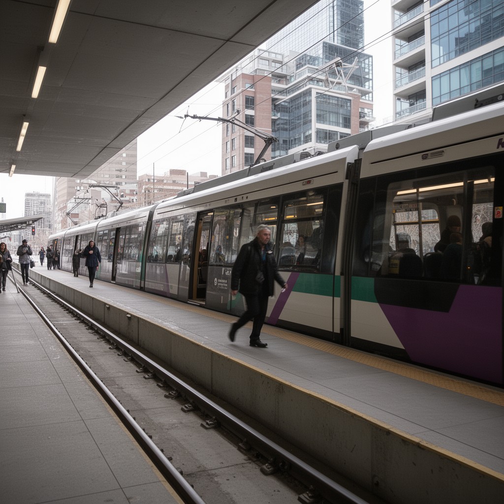 AI-generated illustration of Edmonton LRT
