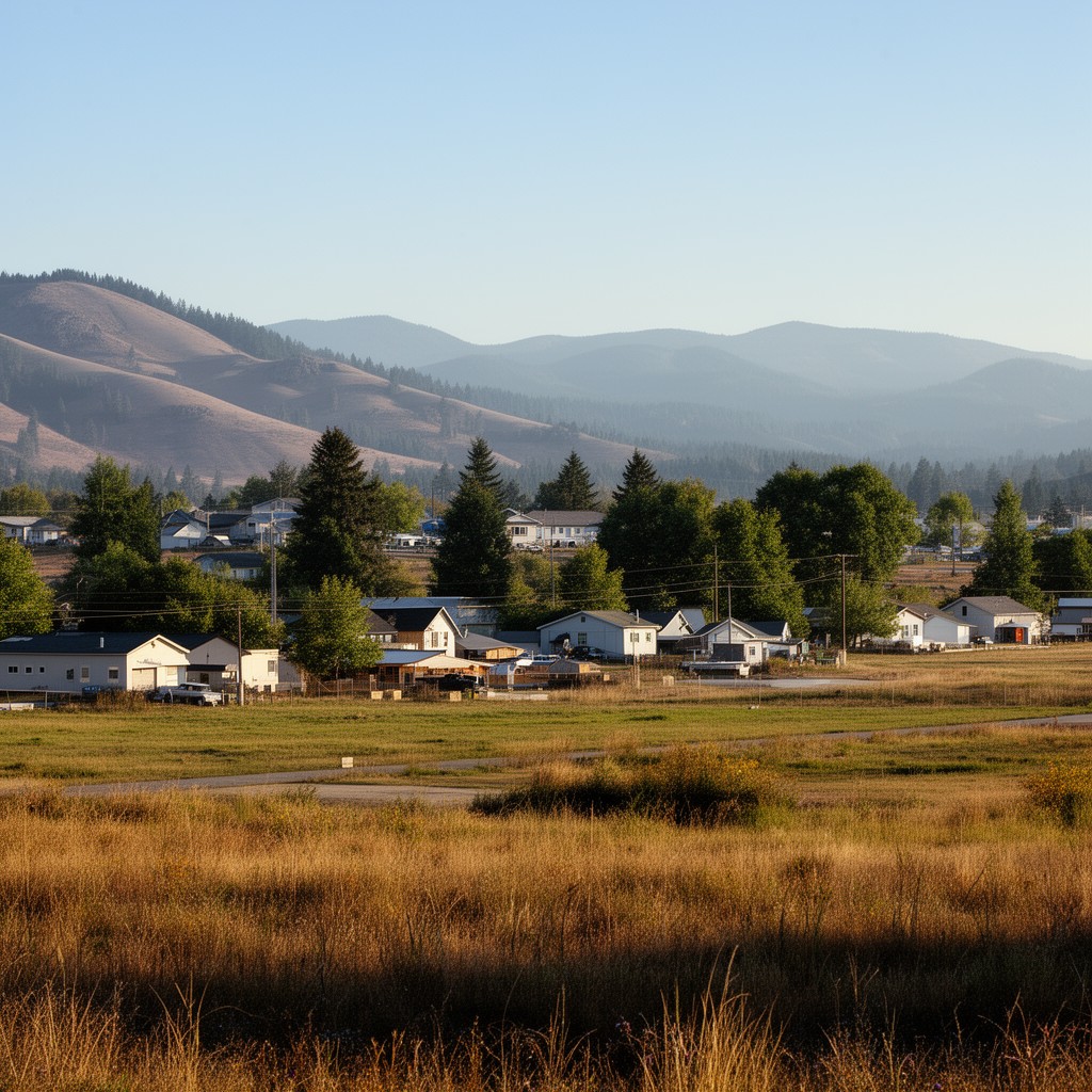 AI-generated illustration of Unincorporated community of Mesa, Washington