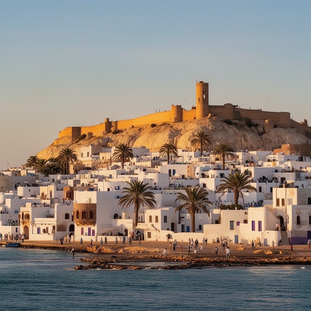 AI-generated illustration of Djerba in Tunisia