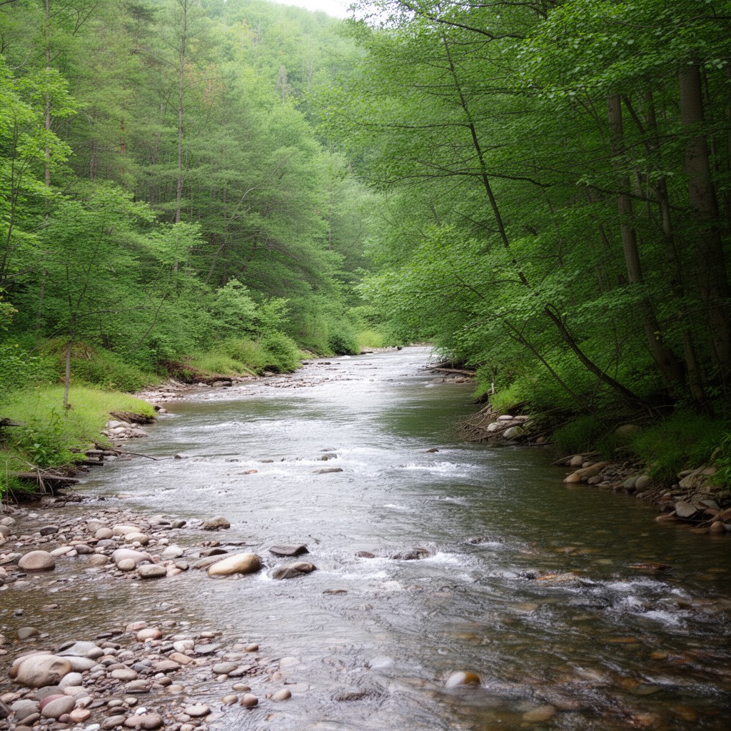 AI-generated illustration of Esopus Creek
