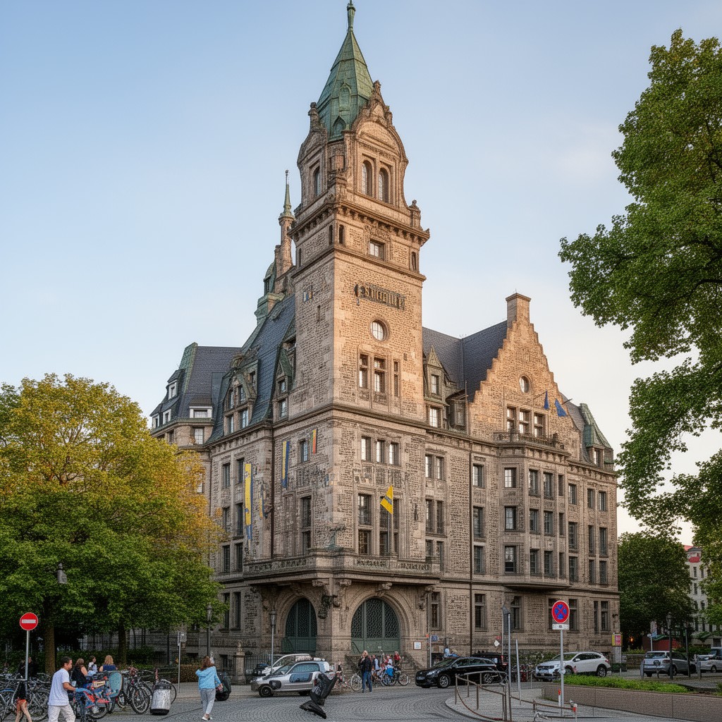 AI-generated illustration of Rathaus Steglitz