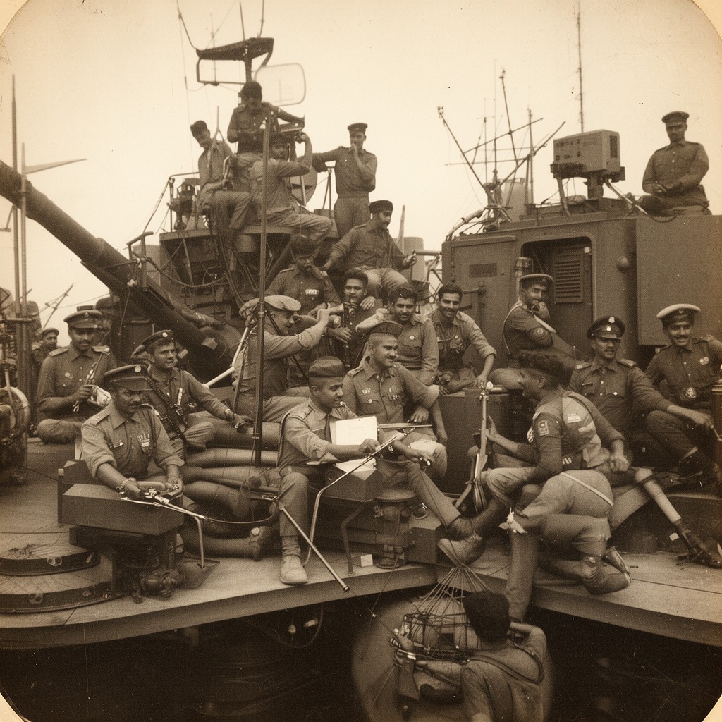 AI-generated illustration of Indian Signal Corps