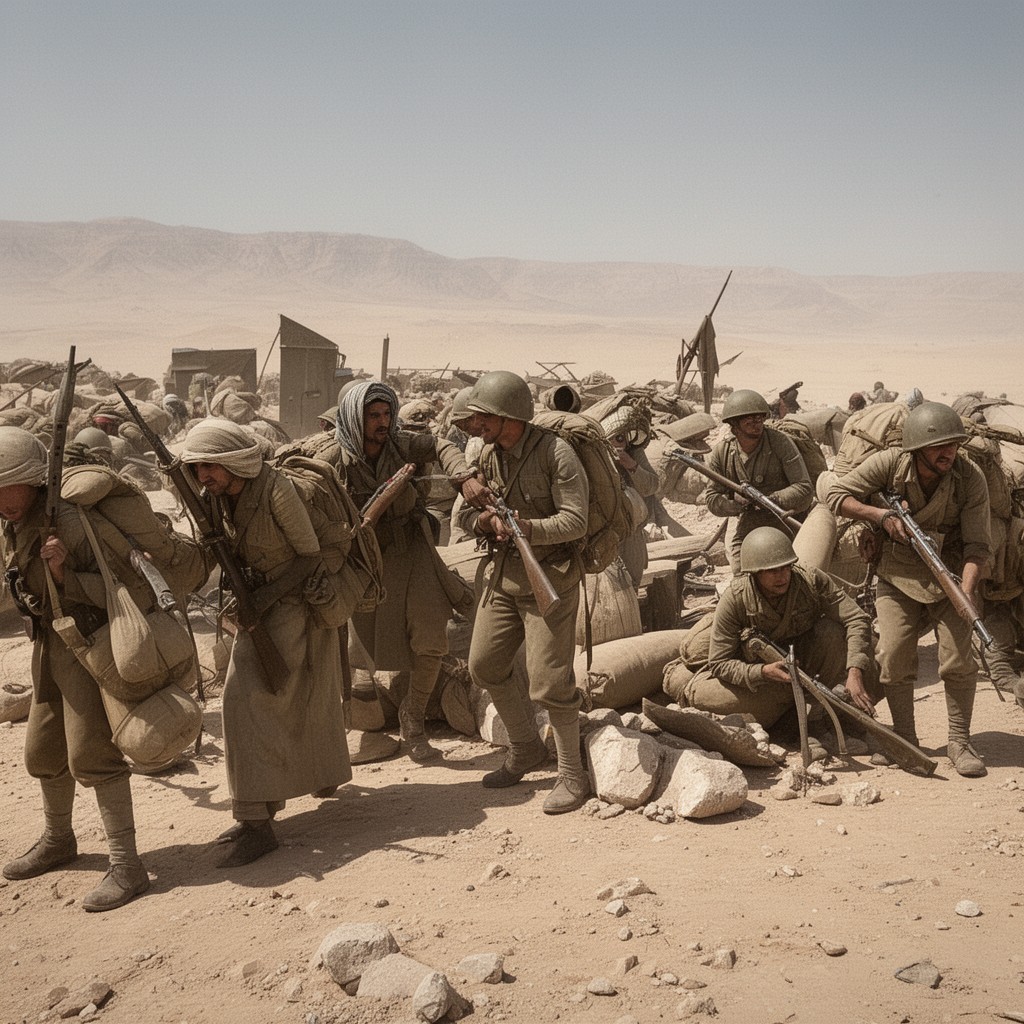 AI-generated illustration of Sinai and Palestine campaign