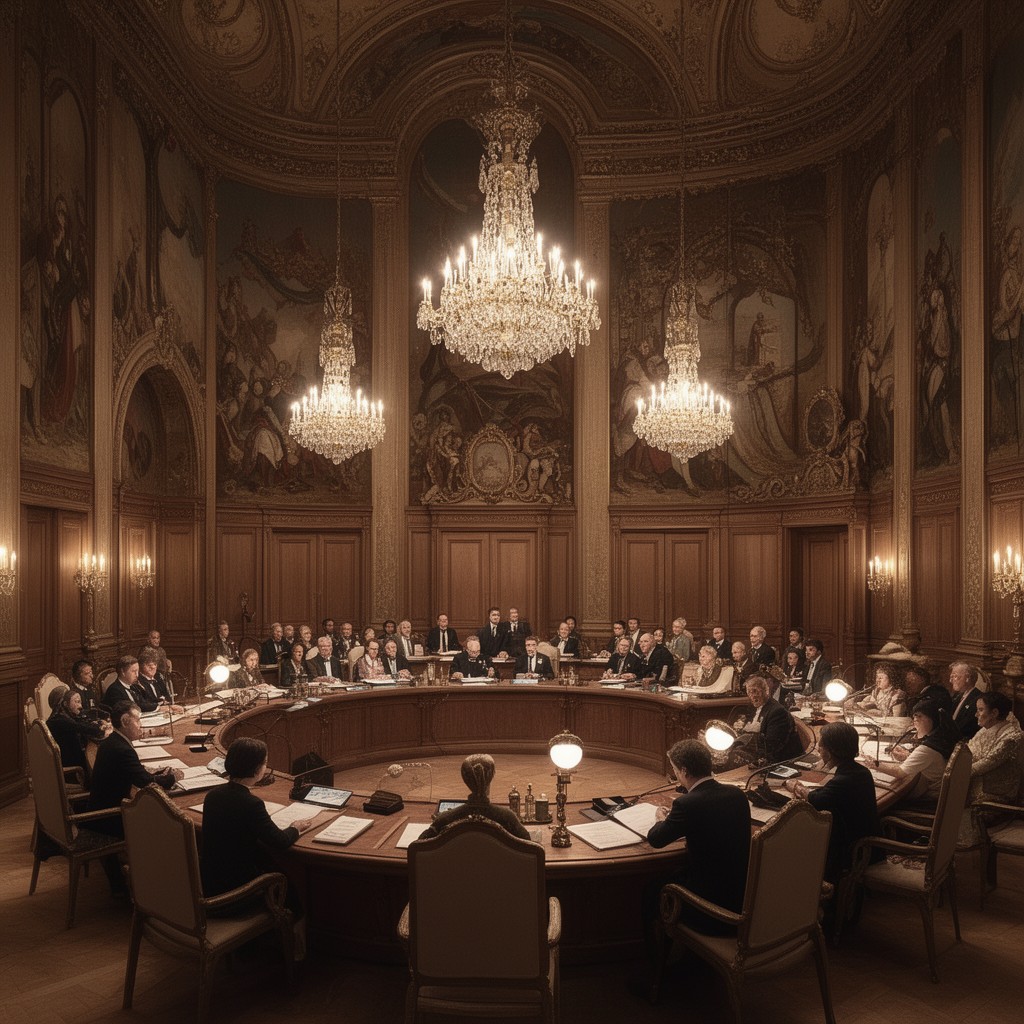 AI-generated illustration of Conseil des ministres