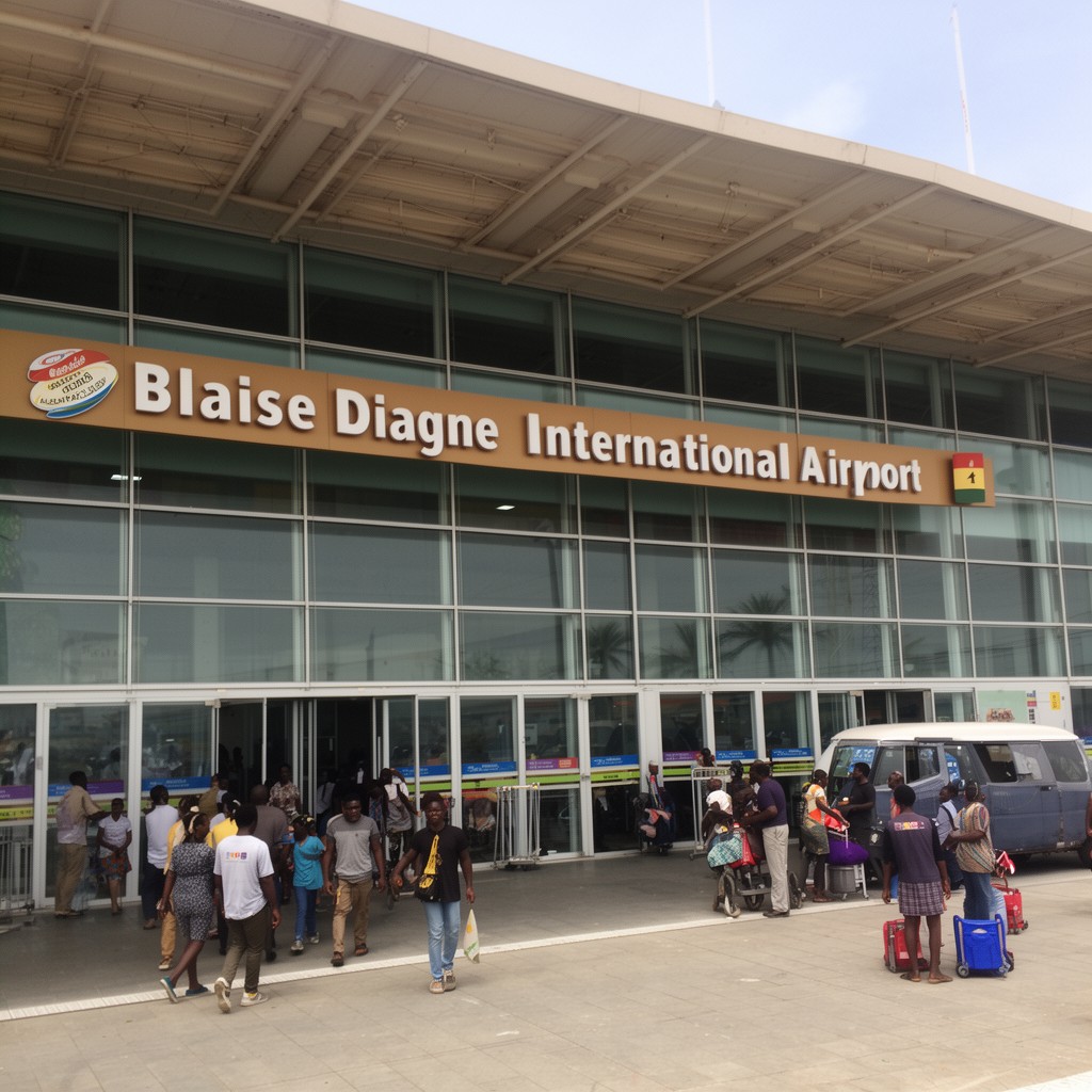 AI-generated illustration of Blaise Diagne International Airport
