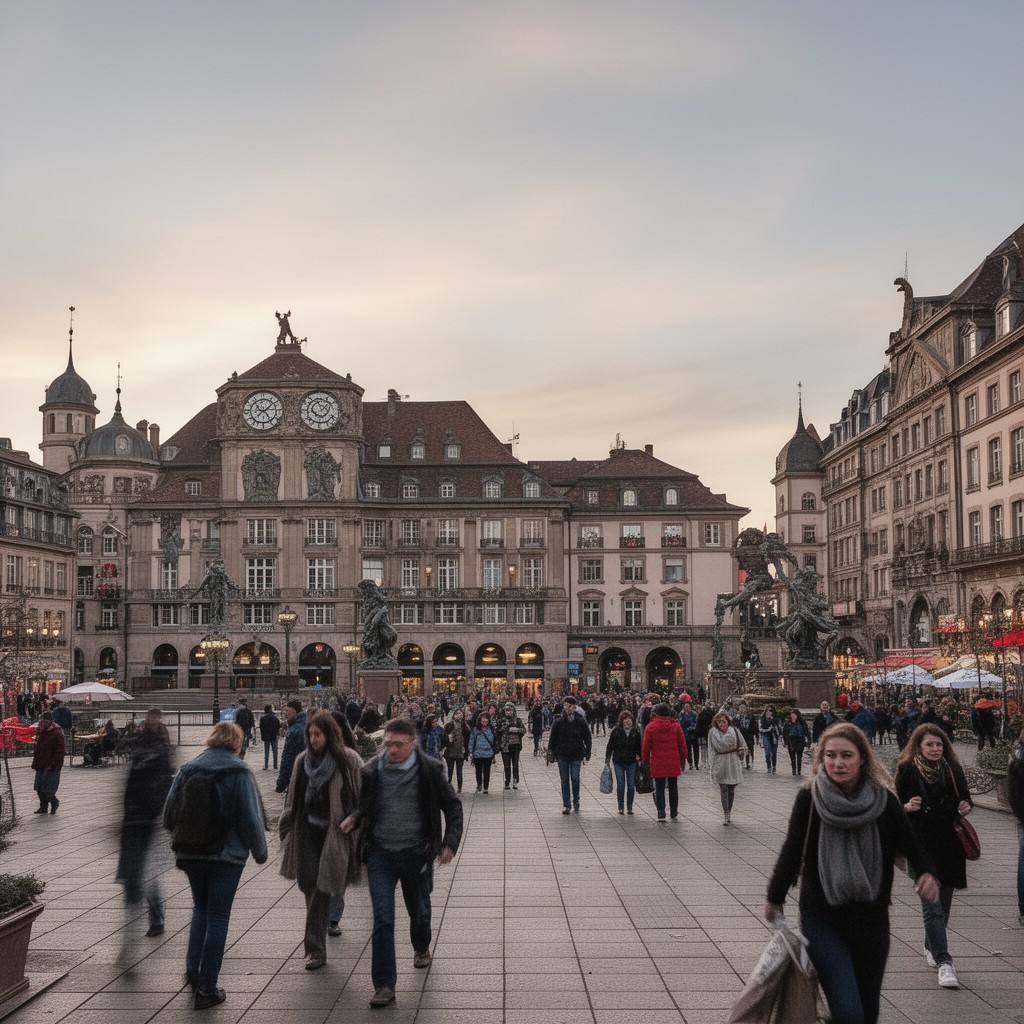 AI-generated illustration of Place Kléber