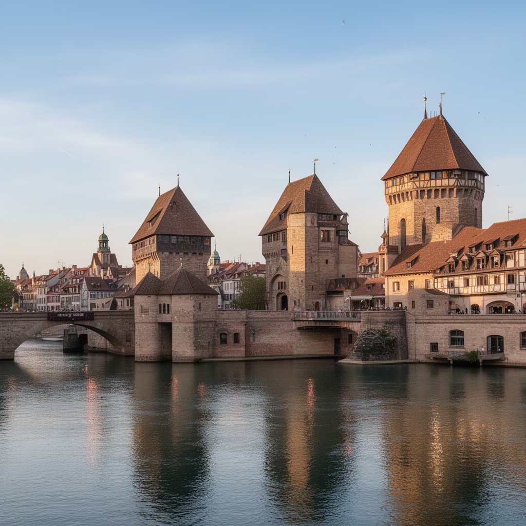 AI-generated illustration of Ponts Couverts