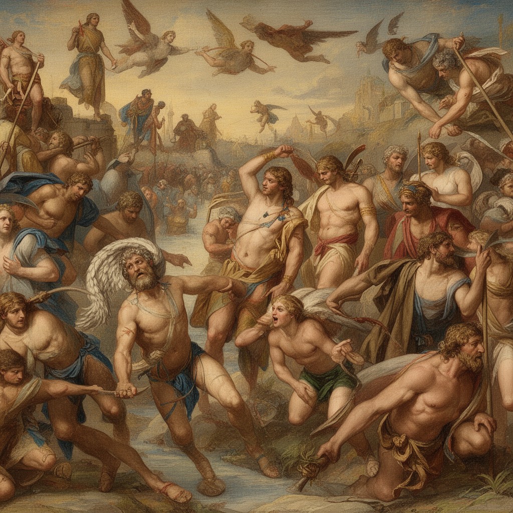 AI-generated illustration of Heracles cycle