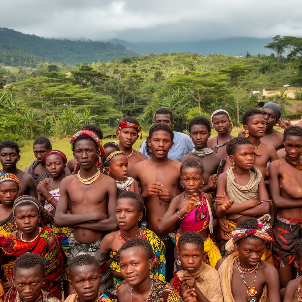 AI-generated illustration of Bubi people