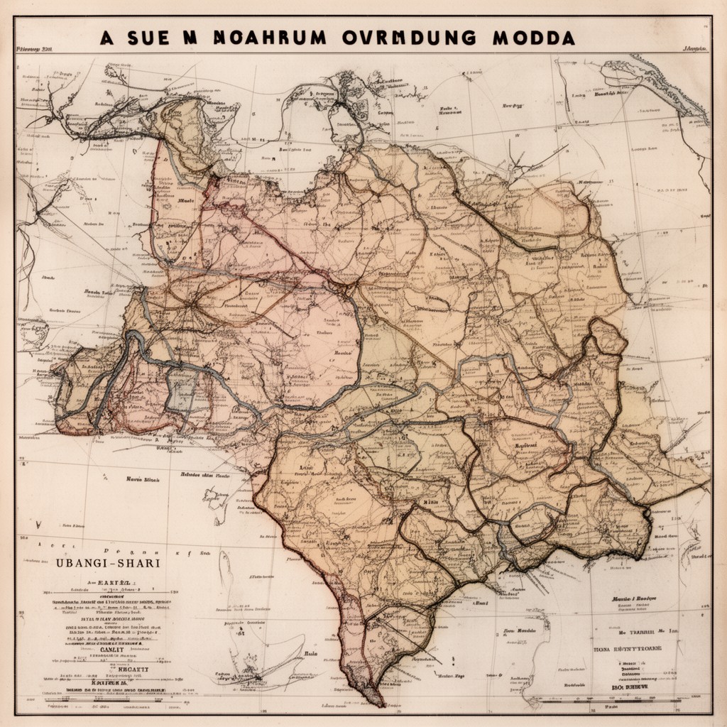AI-generated illustration of Ubangi-Shari territory