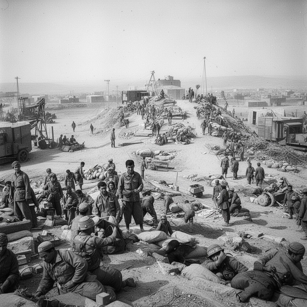 AI-generated illustration of Middle East theatre of World War II