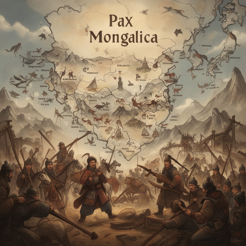 AI-generated illustration of Pax Mongolica