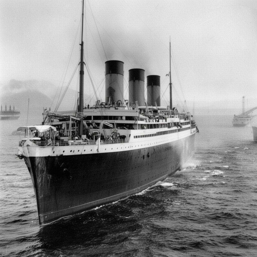 AI-generated illustration of HMHS Britannic