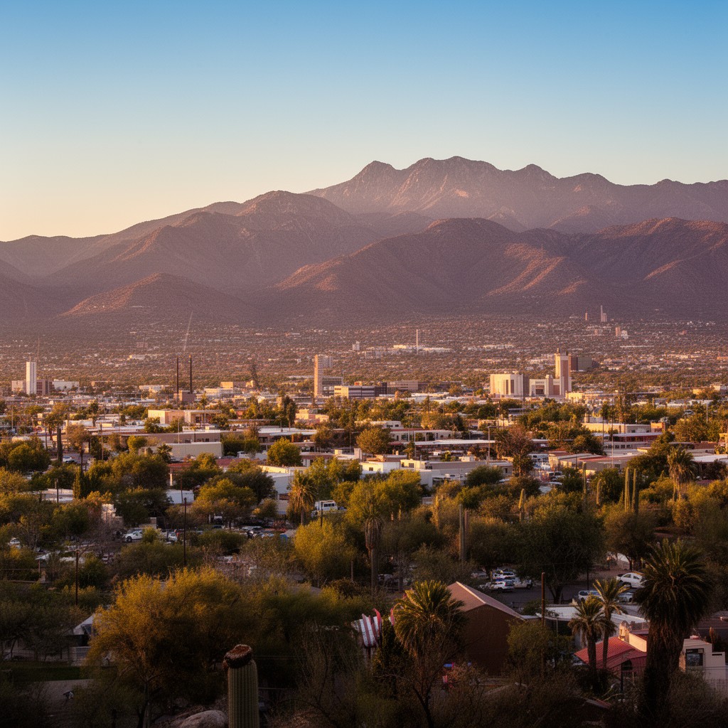 AI-generated illustration of Tucson, Arizona, United States