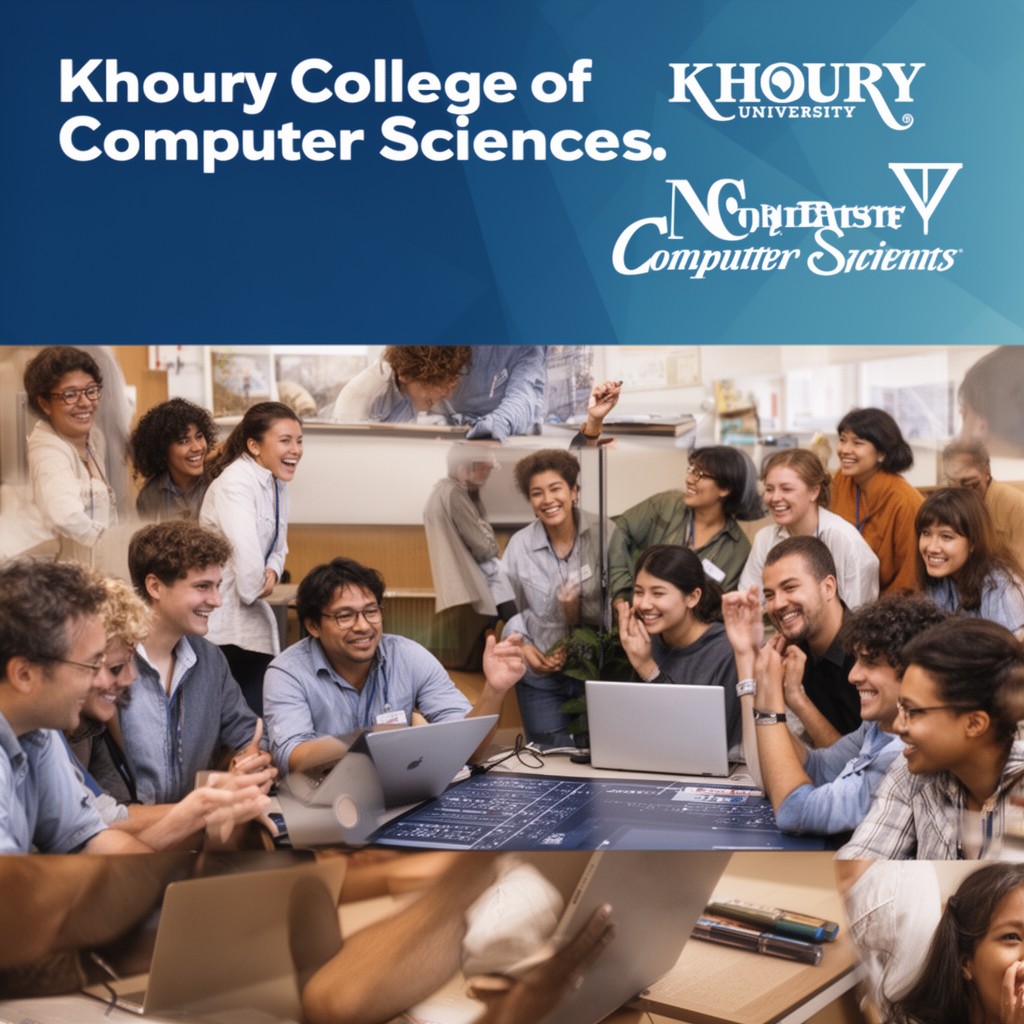 AI-generated illustration of Khoury College of Computer Sciences