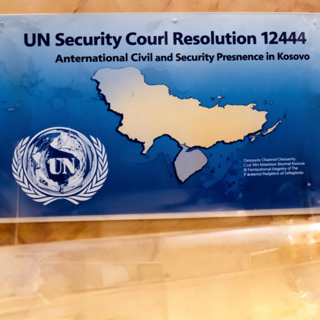 AI-generated illustration of UN Security Council Resolution 1244