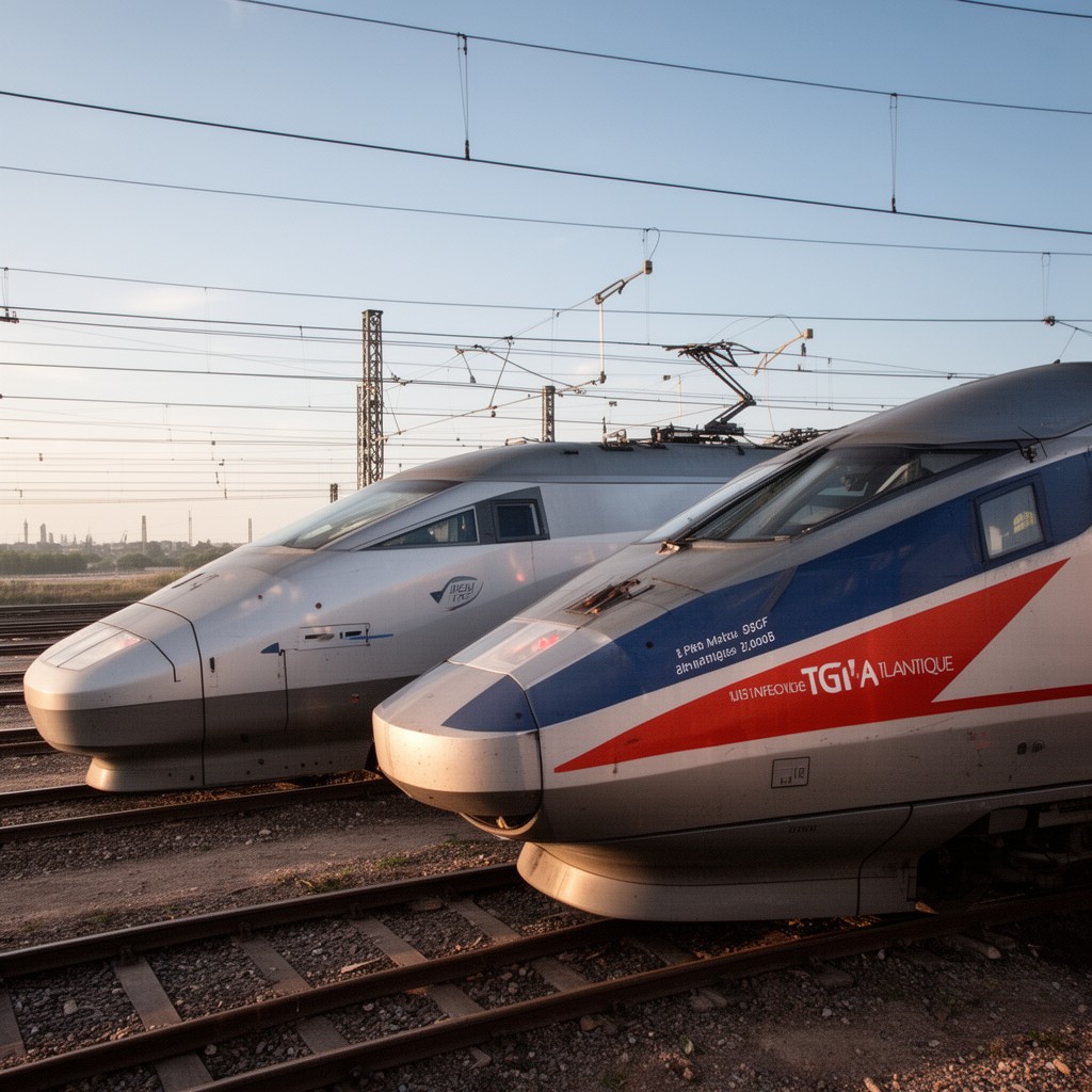 AI-generated illustration of TGV Atlantique trainset