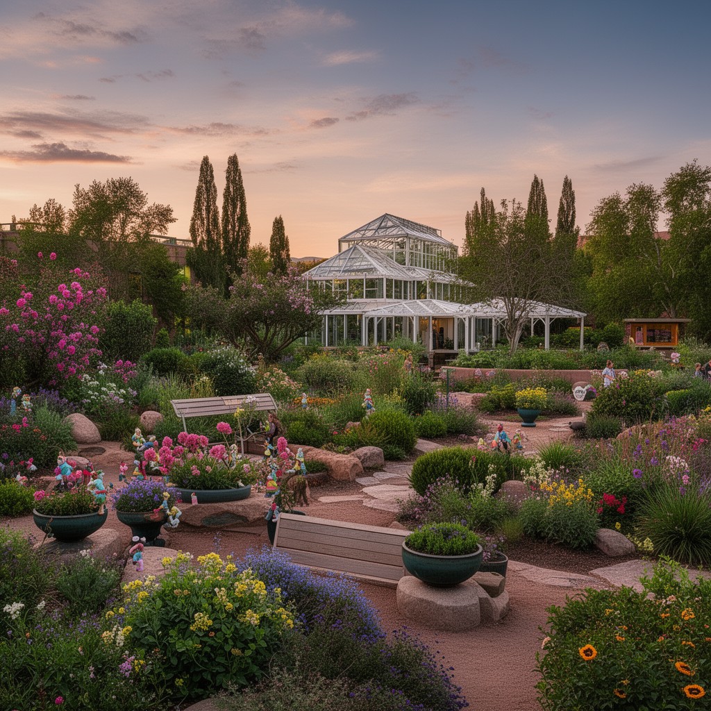 AI-generated illustration of ABQ BioPark Botanic Garden