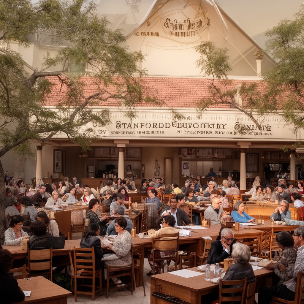 AI-generated illustration of Stanford University Faculty Senate