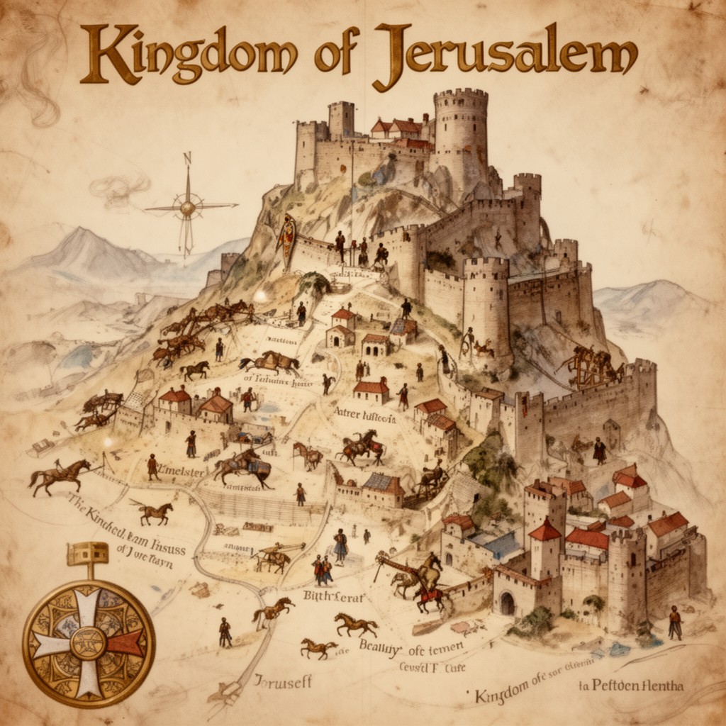 AI-generated illustration of Kingdom of Jerusalem