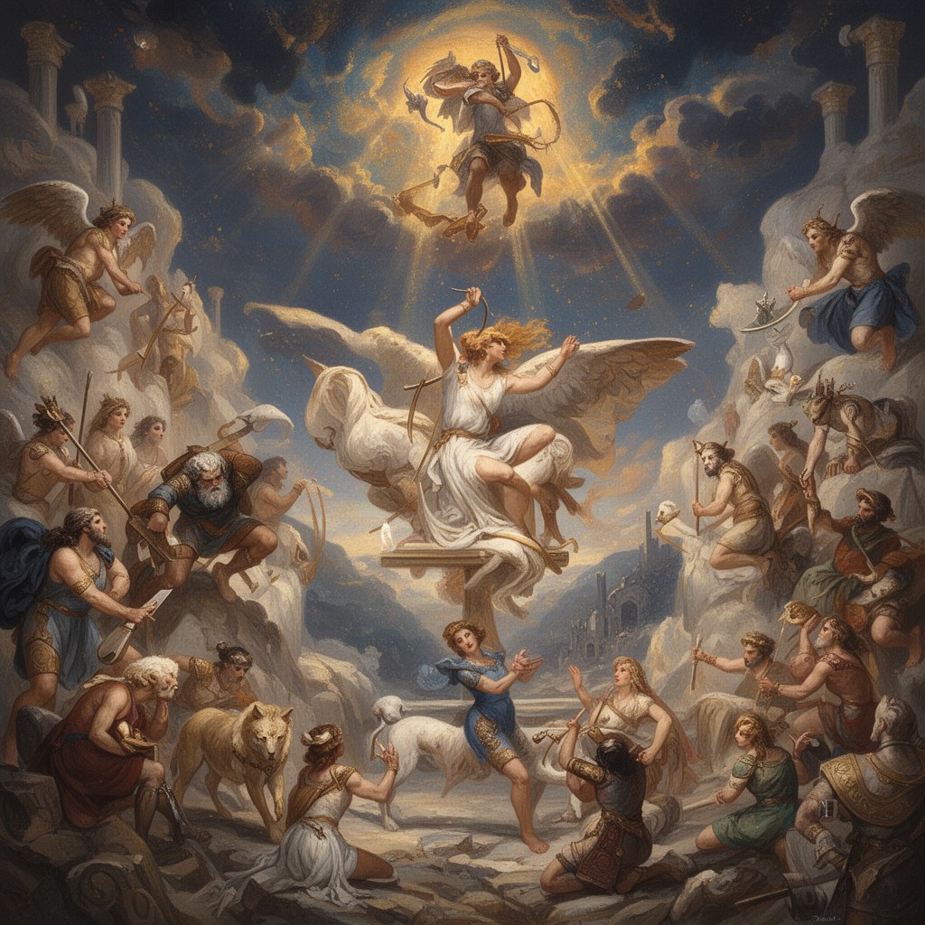 AI-generated illustration of Greco-Roman mythology
