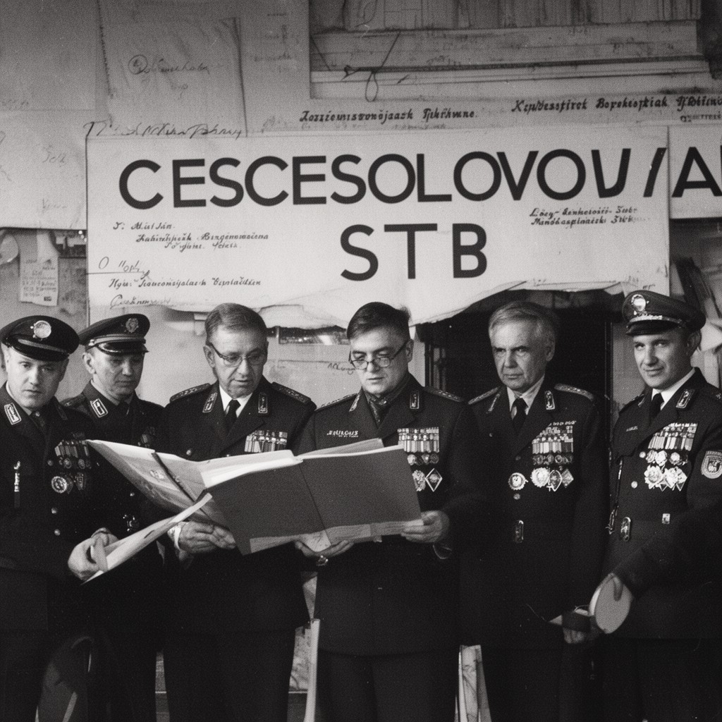 AI-generated illustration of Czechoslovak StB