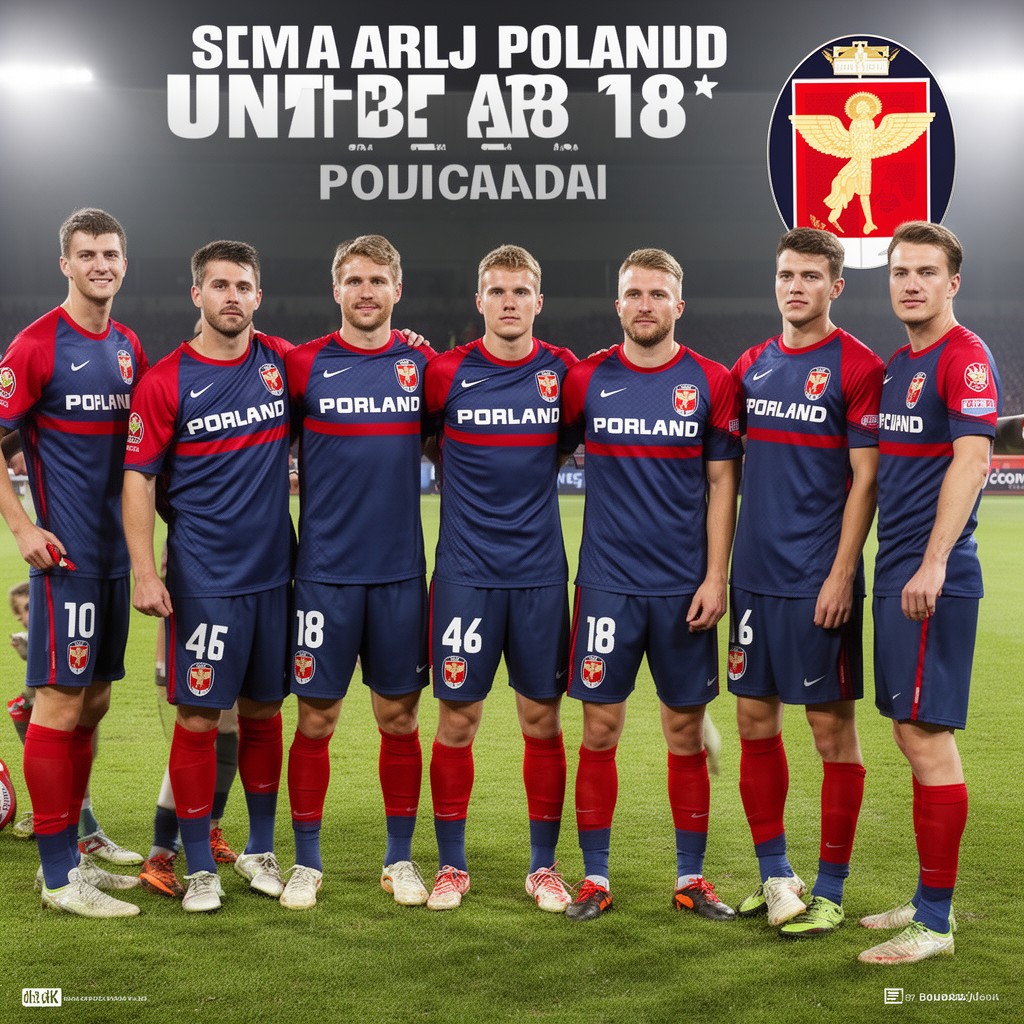 AI-generated illustration of Poland national under-18 football team