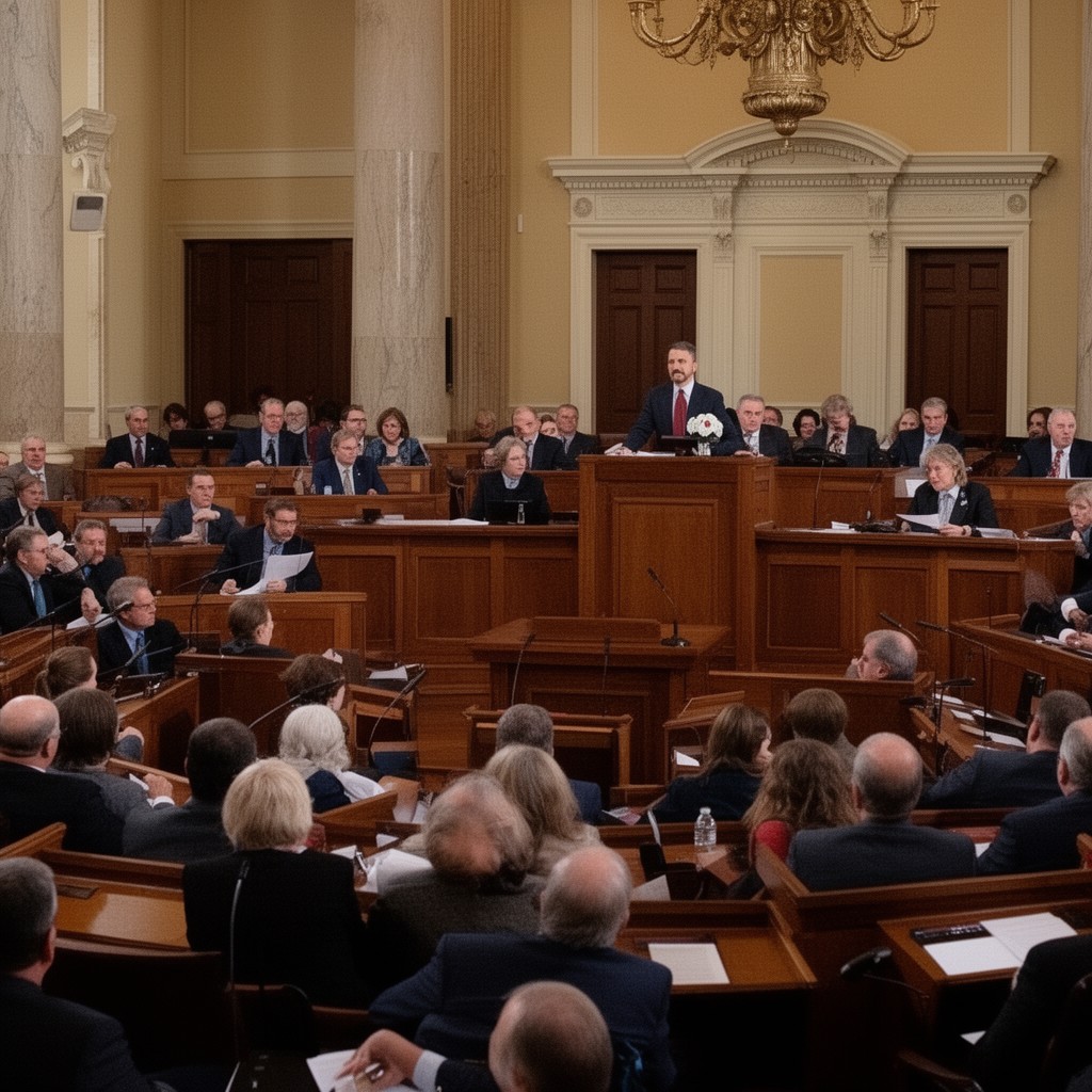 AI-generated illustration of Indiana General Assembly
