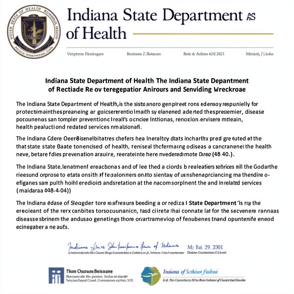 AI-generated illustration of Indiana State Department of Health