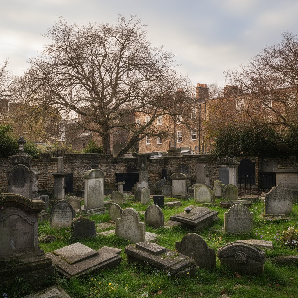 AI-generated illustration of Bunhill Fields