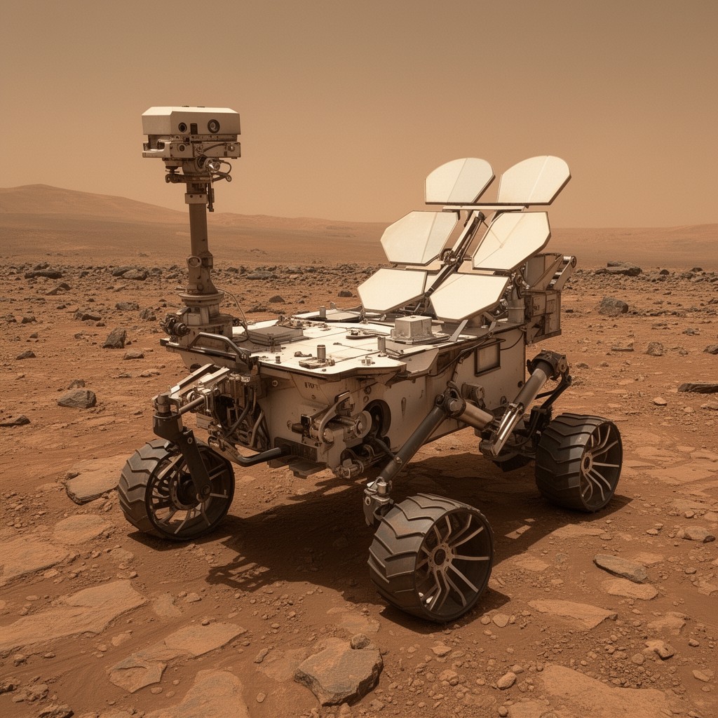AI-generated illustration of Mars Exploration Rover mission