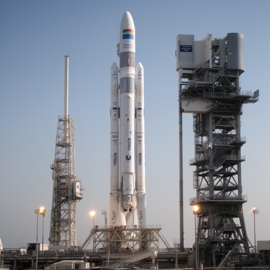 AI-generated illustration of Vega launch vehicle programme