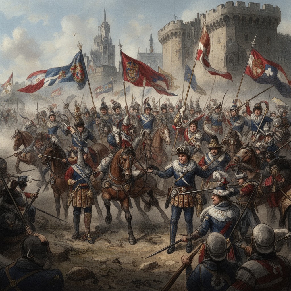 AI-generated illustration of principal land force of the Holy Roman Empire