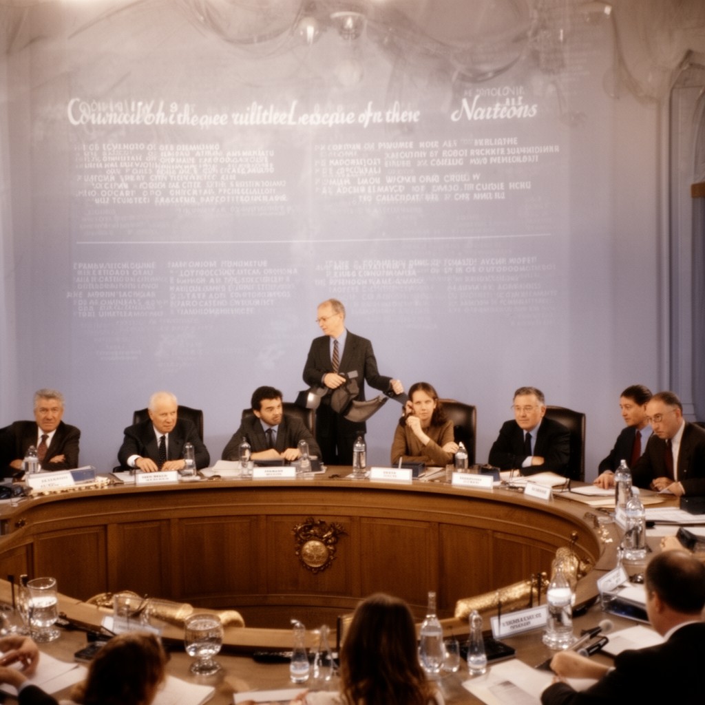 AI-generated illustration of Council of the League of Nations