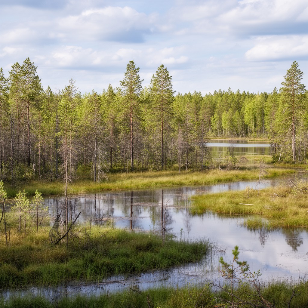 AI-generated illustration of Nizhnesvirsky Nature Reserve