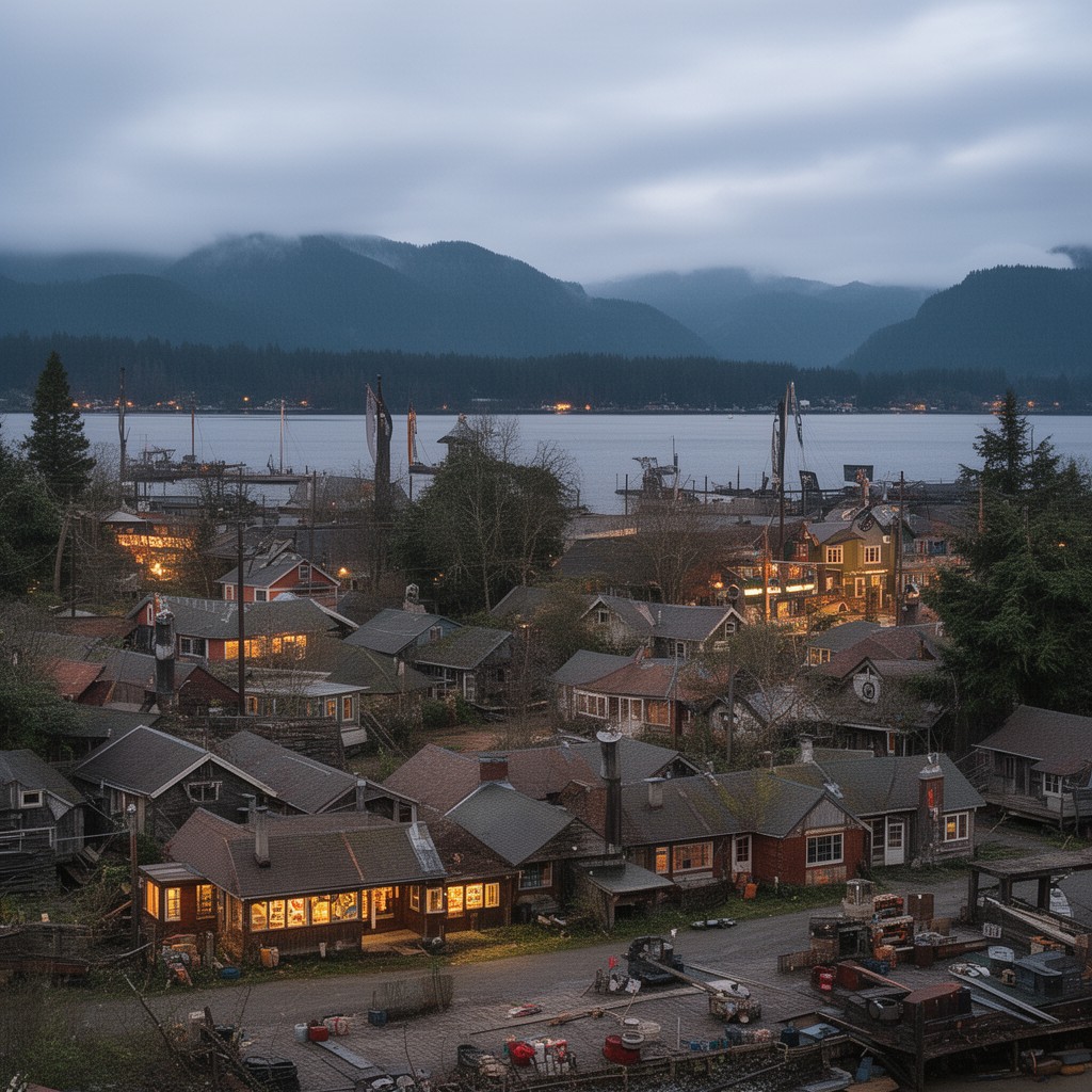 AI-generated illustration of Metlakatla, British Columbia