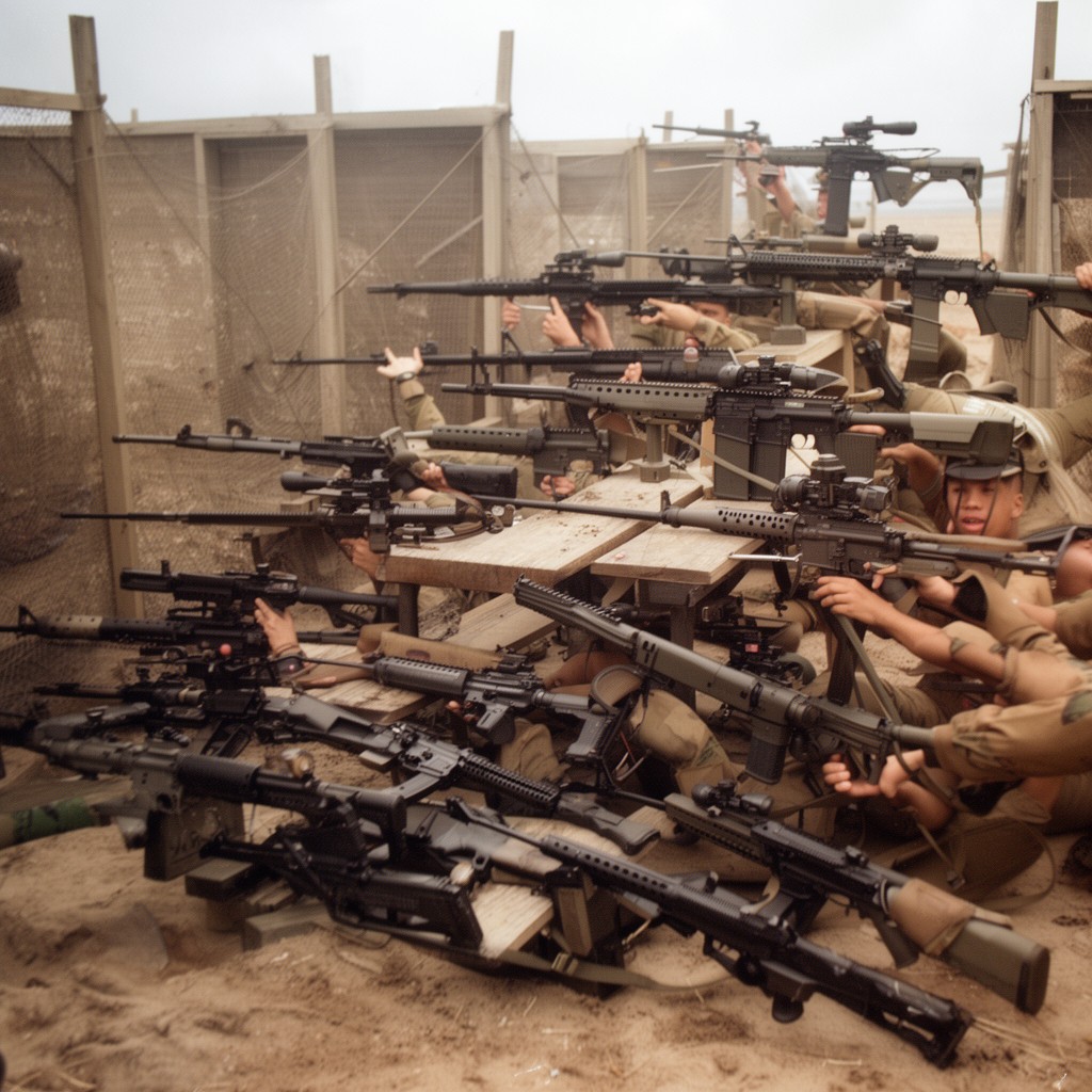 AI-generated illustration of Weapons and Field Training Battalion