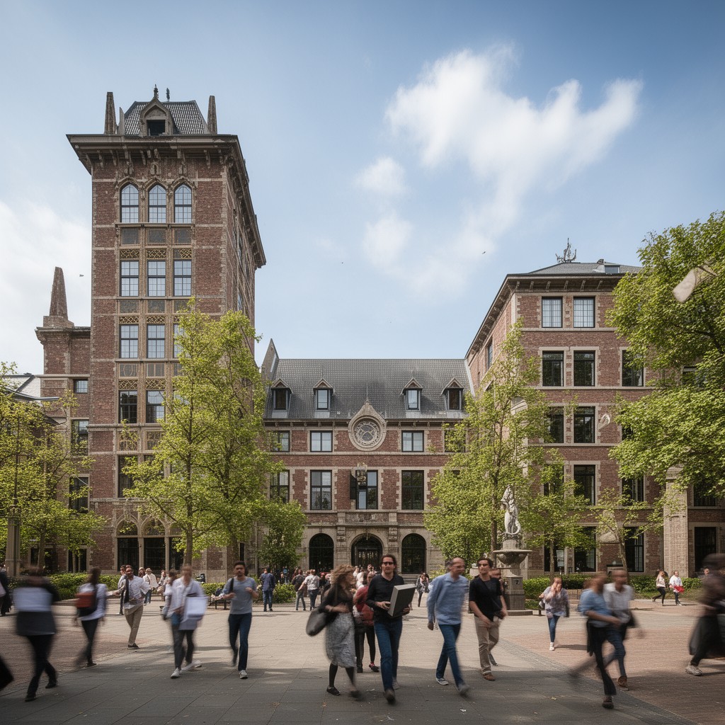 AI-generated illustration of faculty of law at Utrecht University