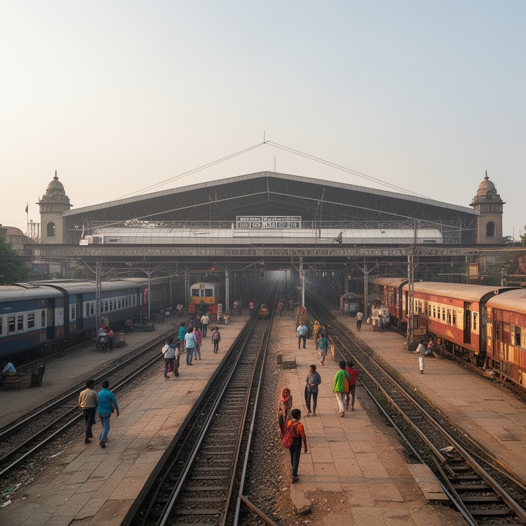 AI-generated illustration of Pune Junction