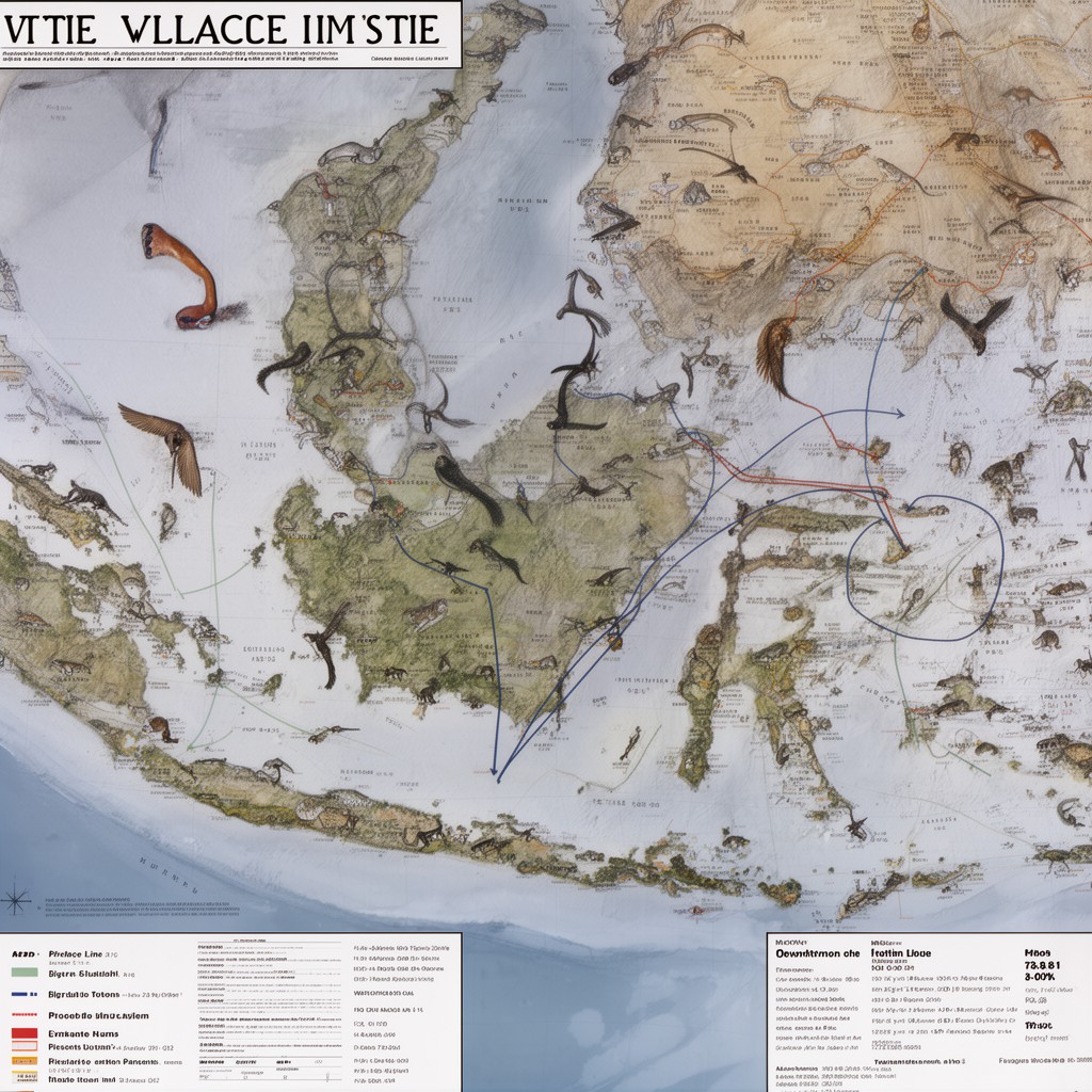 AI-generated illustration of the Wallace Line
