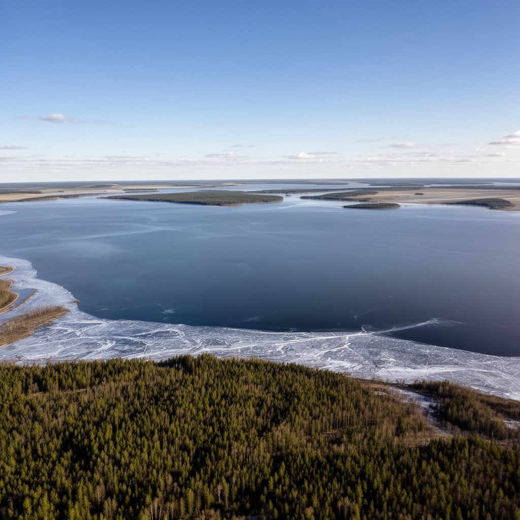 AI-generated illustration of Lake Peipus