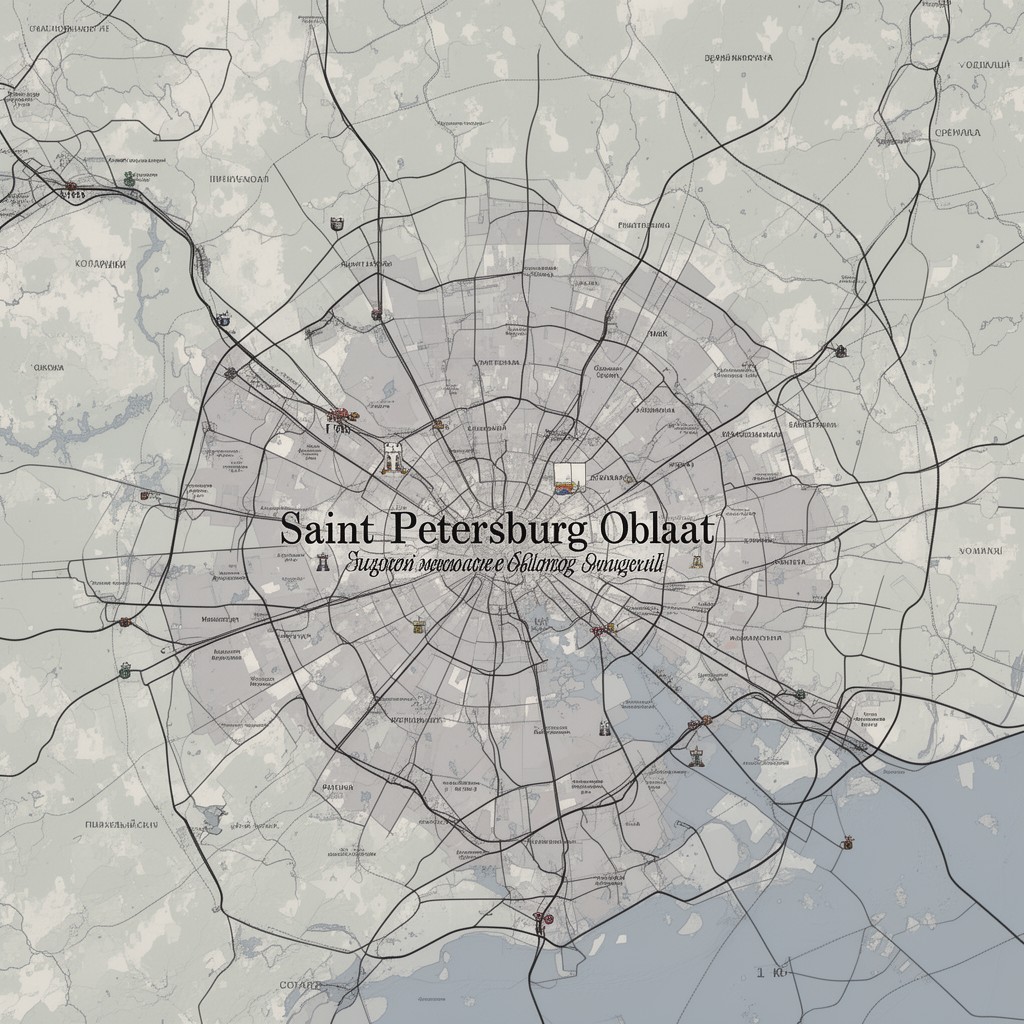 AI-generated illustration of Saint Petersburg Oblast