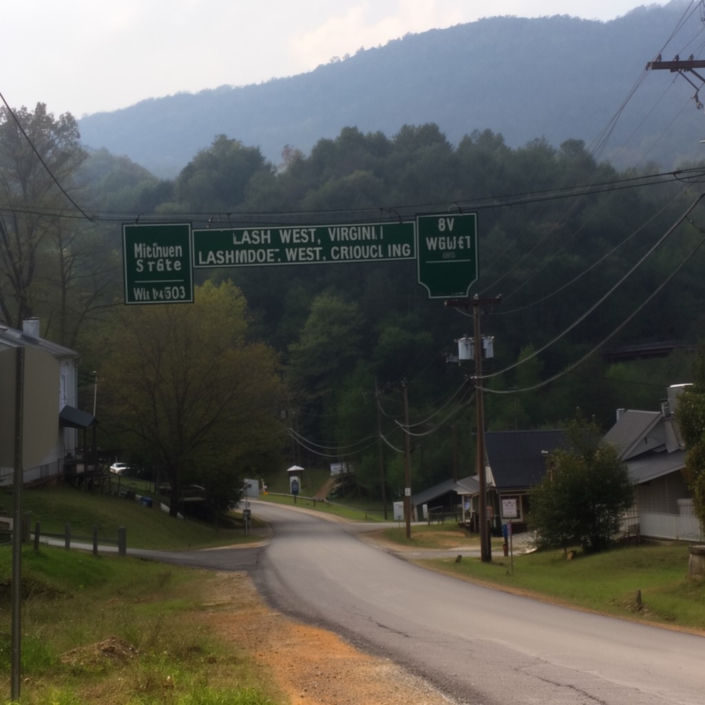 AI-generated illustration of Lashmeet, West Virginia