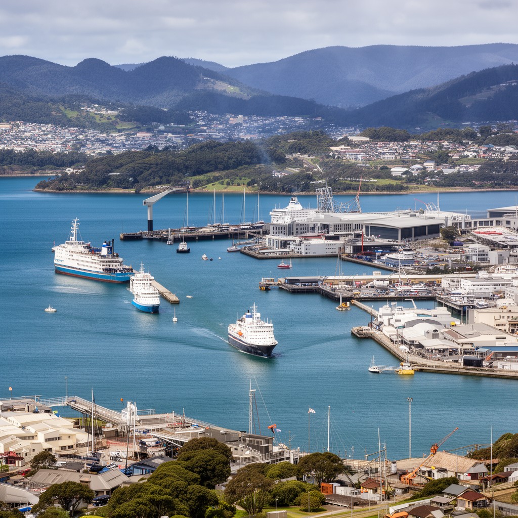 AI-generated illustration of Port of Hobart